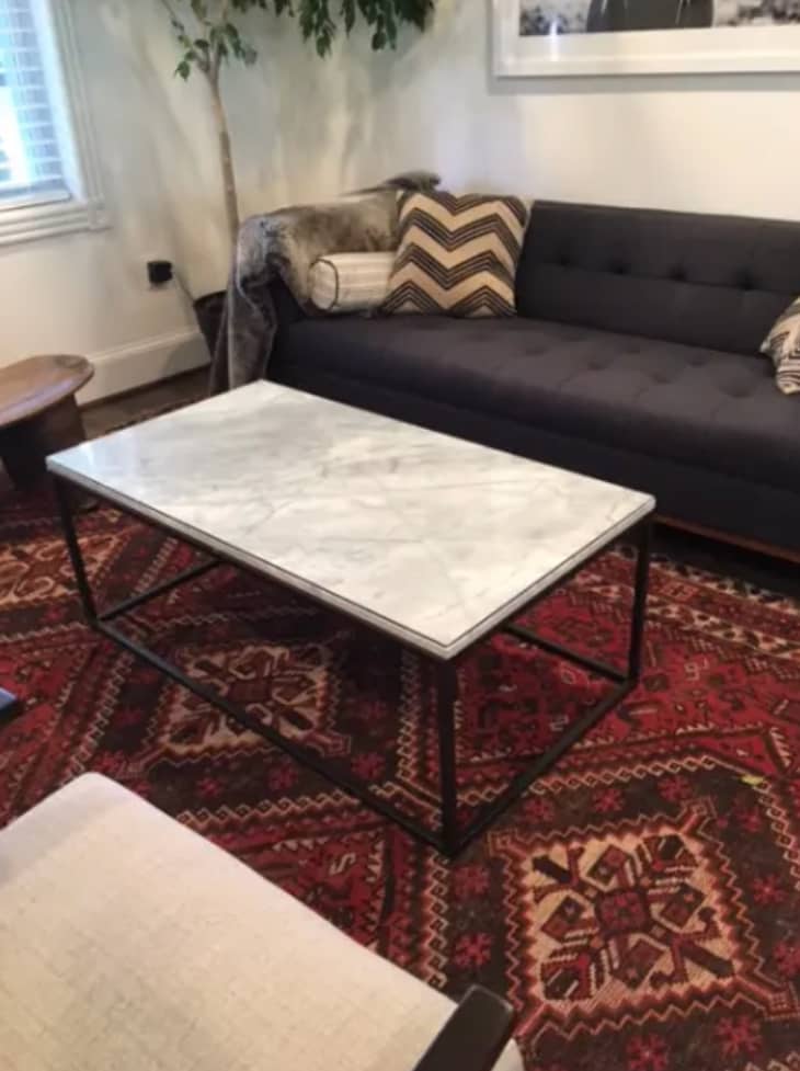 West elm black marble coffee outlet table