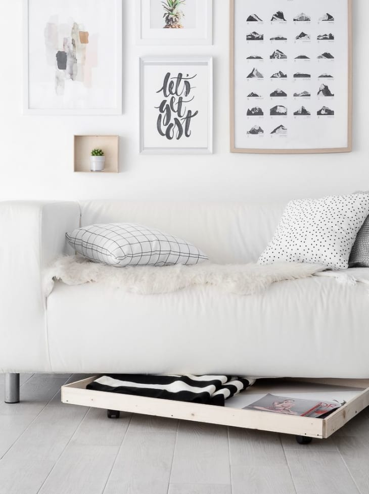 9 Ways to Add Storage Using the Area Under Your Sofa Apartment