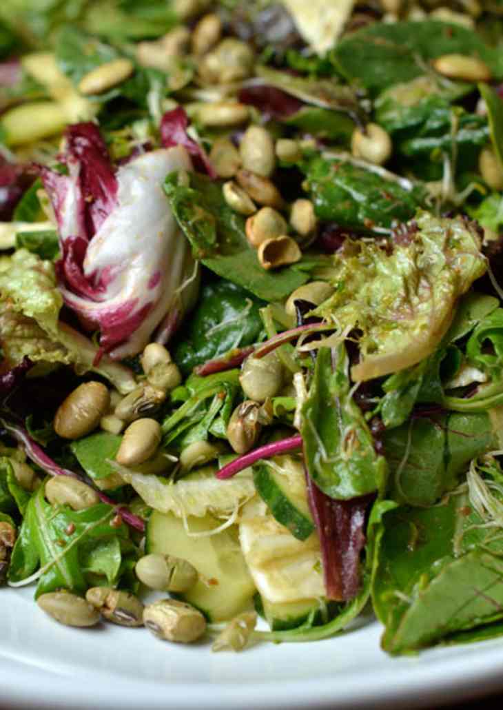 crisp and green dressing recipe Recipe: Salad with Sprouts & Miso-Lemon Summer Goth