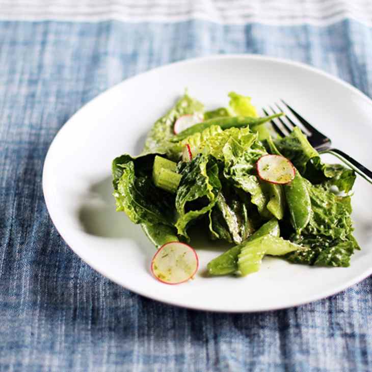 green salad with dill dressing Recipe: Crunchy Spring simple green salad ingredients