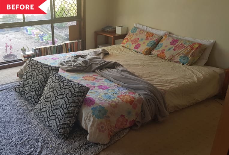 Before and After: This Blah Bedroom Breaks Free of Beige with a Fresh Tropical-Inspired Redo