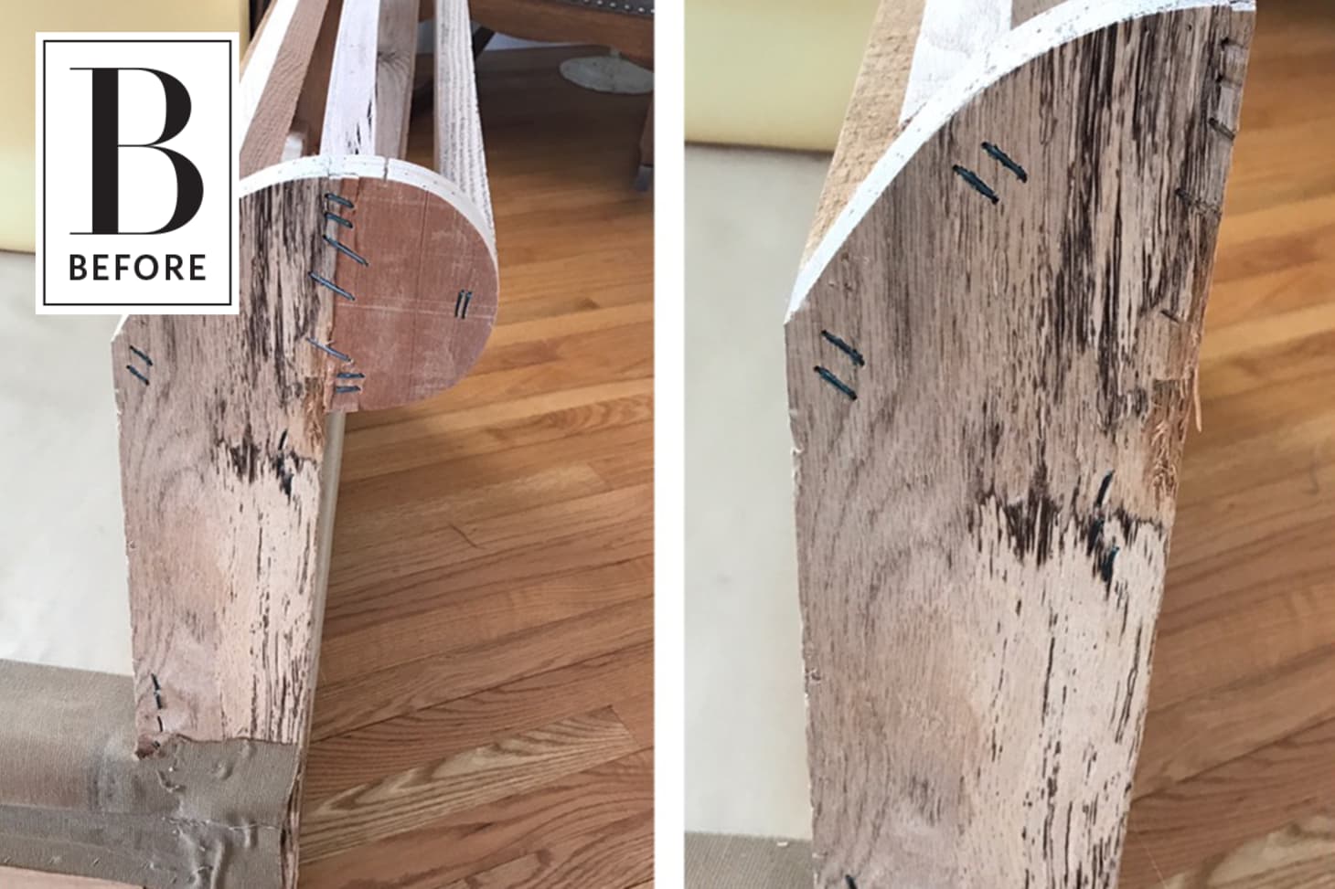 Before & After Photos DIY Sofa Redesign and Rebuild Apartment Therapy