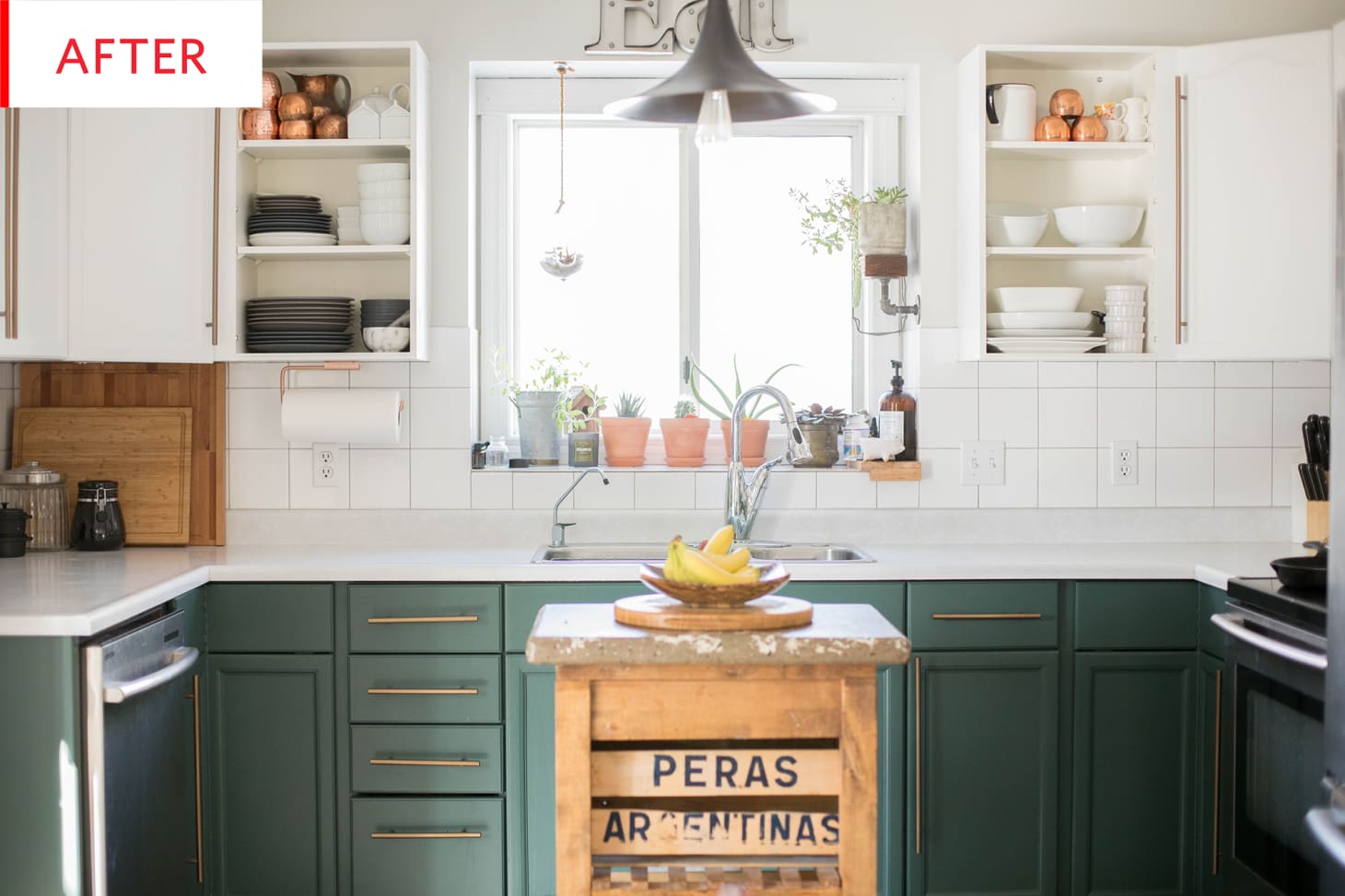 Painted Tuxedo Kitchen Cabinets Diy Project Photos Apartment