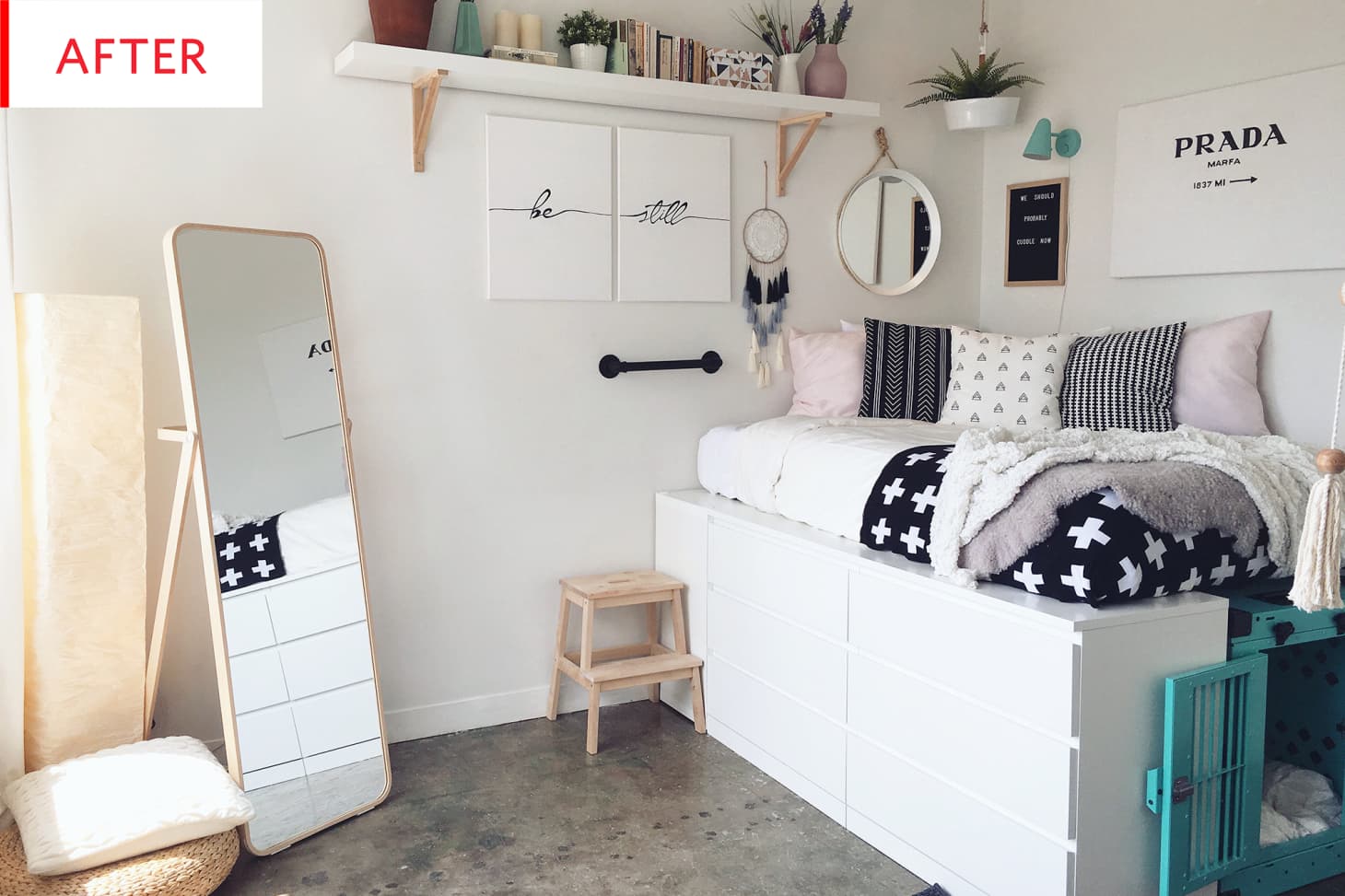 Ikea Storage Bed Hack Before After Apartment Therapy