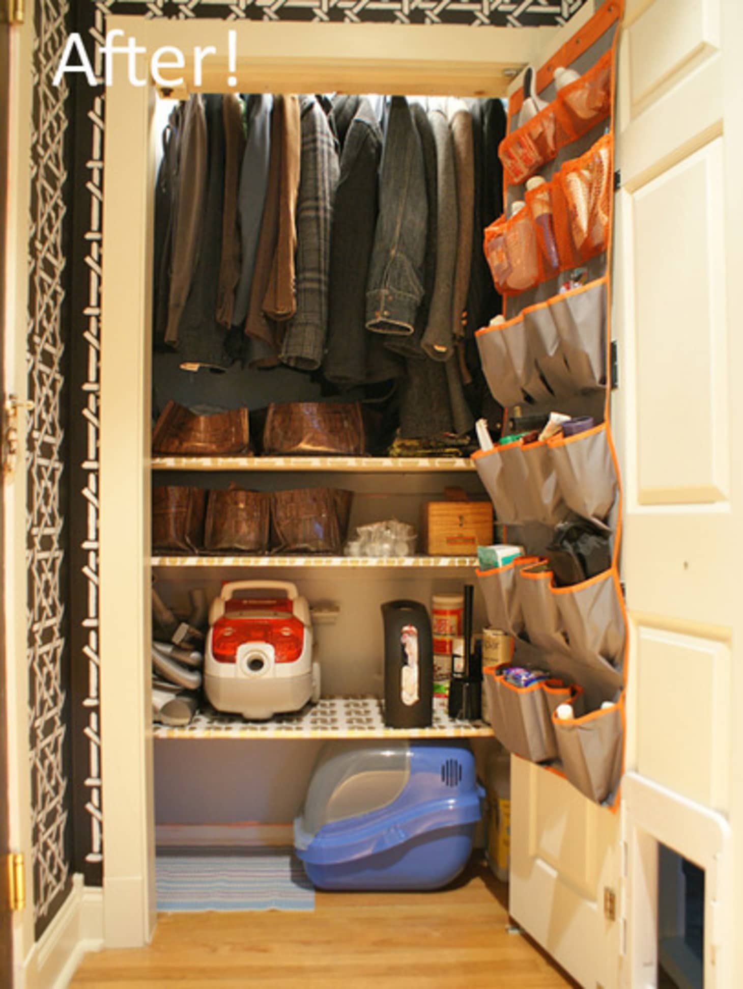 Before & After: A Pretty, Organized Hallway Closet ...