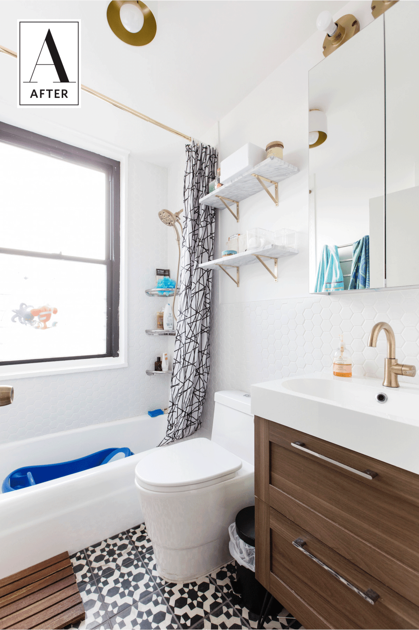 Before & After: This Tired 70s Bathroom Got a Classic Update ...