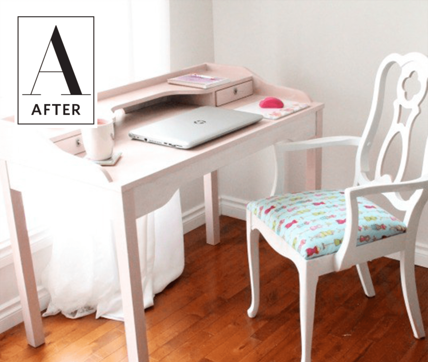 An Old Office Desk Gets a DIY Pink Makeover | Apartment Therapy