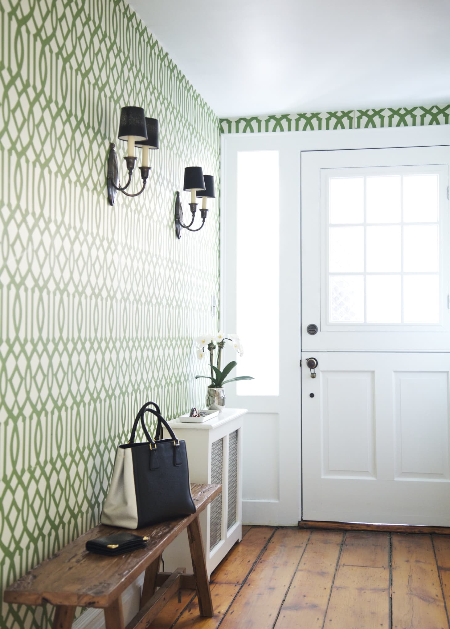 10 Eye Catching Entryways With Patterned Wallpaper Apartment Therapy Images, Photos, Reviews