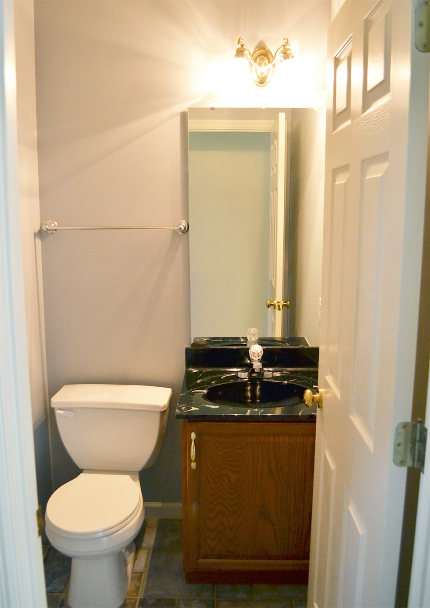 Before & After A Mini Yet Magnificent Powder Room Redo Apartment Therapy