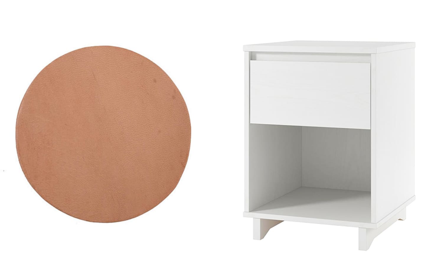 Nightstand Makeover Using Leather Coasters Apartment Therapy