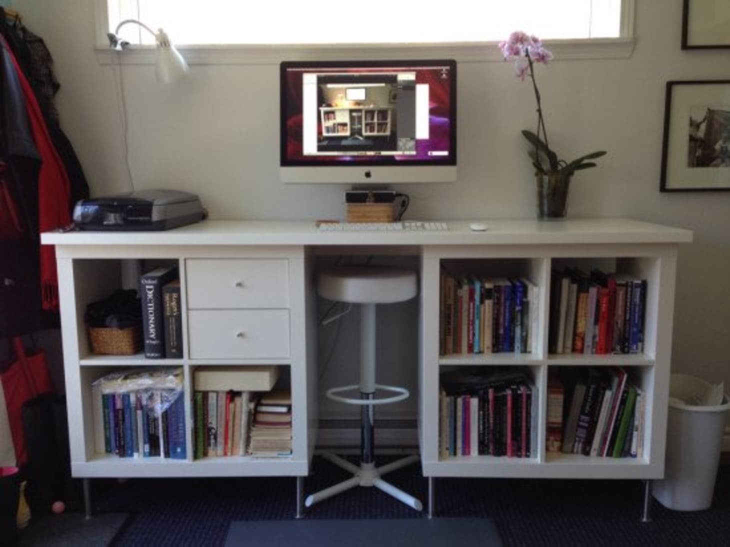 Work Spaces For Small Places Ikea Expedit To Diy Standing Desk