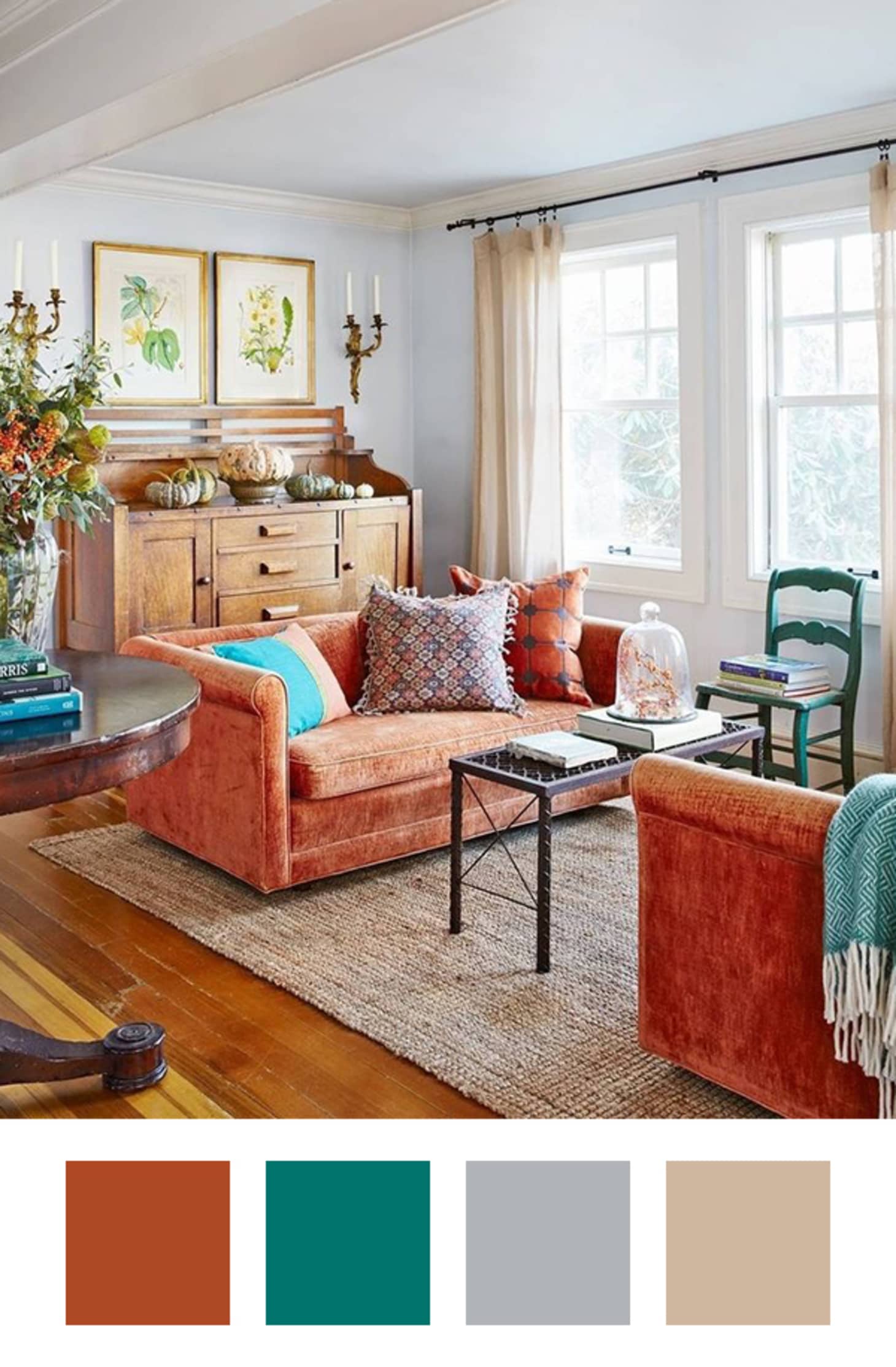 Difabio: Burnt Orange Orange And Turquoise Living Room Ideas