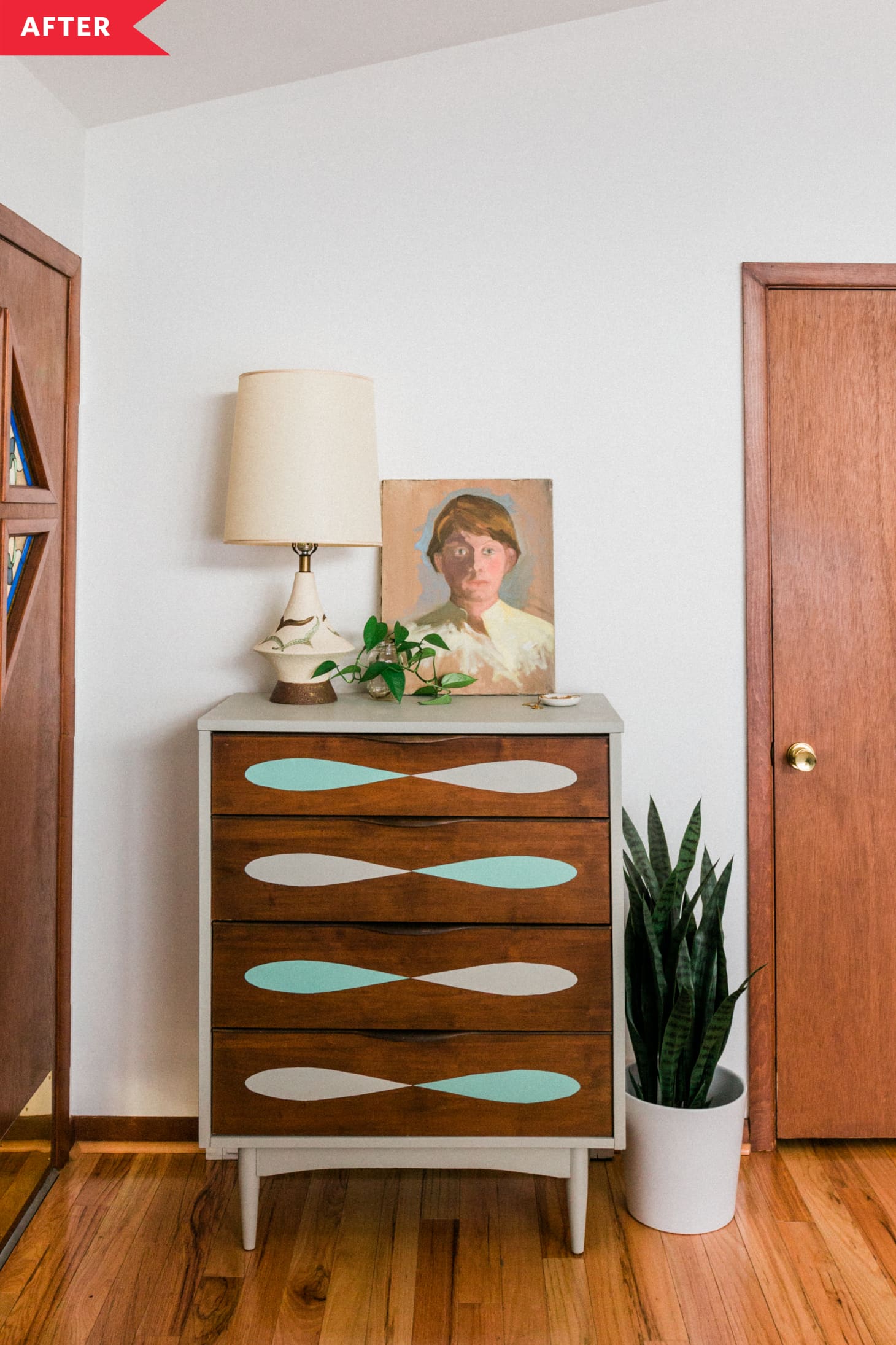 Mid Century Inspired Painted Wood Dresser Redo Apartment Therapy