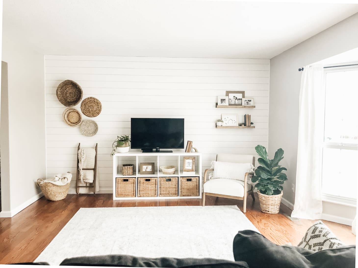 Before And After Cozy Brick Electric Fireplace In A White