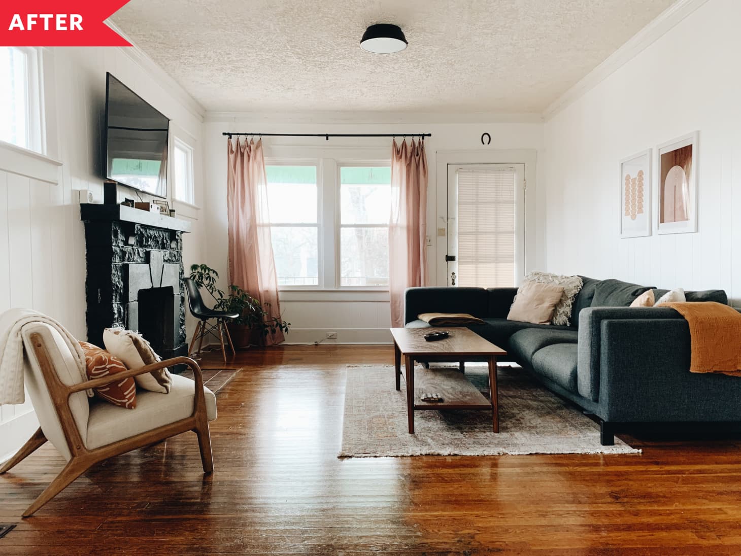 Before And After Living Room Redo Boho Minimalist Living