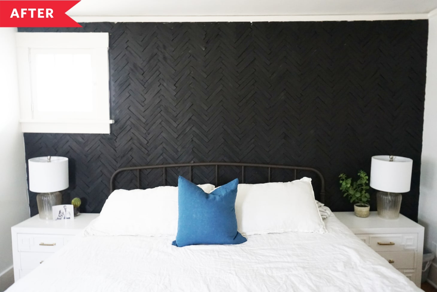Cheap Diy Bedroom Accent Wall Idea Apartment Therapy