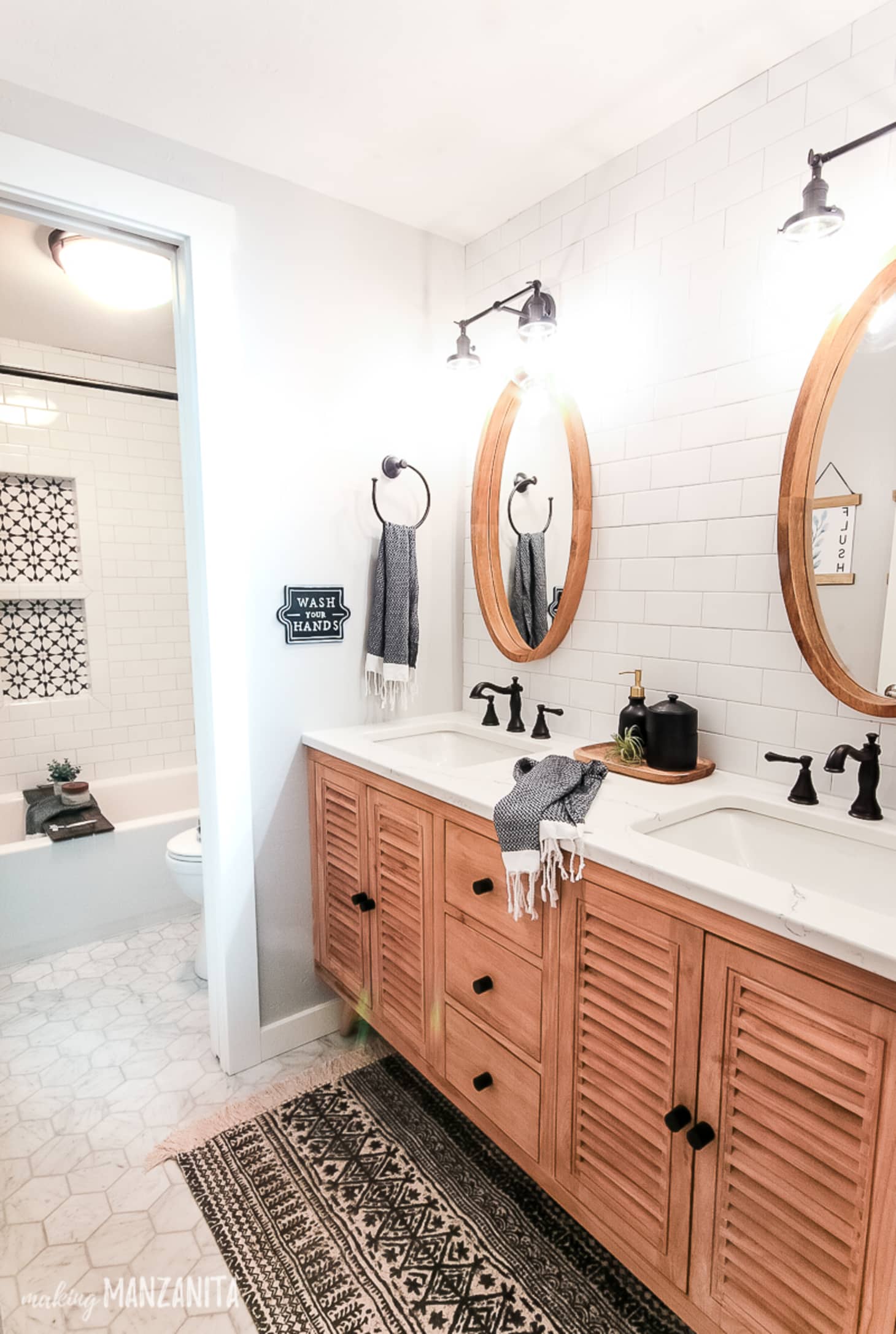 Modern Farmhouse Bathroom Reveal With Boho Vibes 2