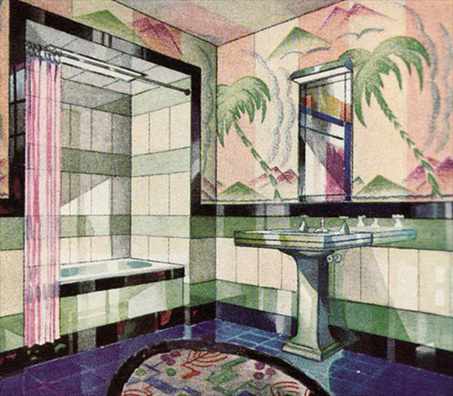 Vintage art deco bathroom