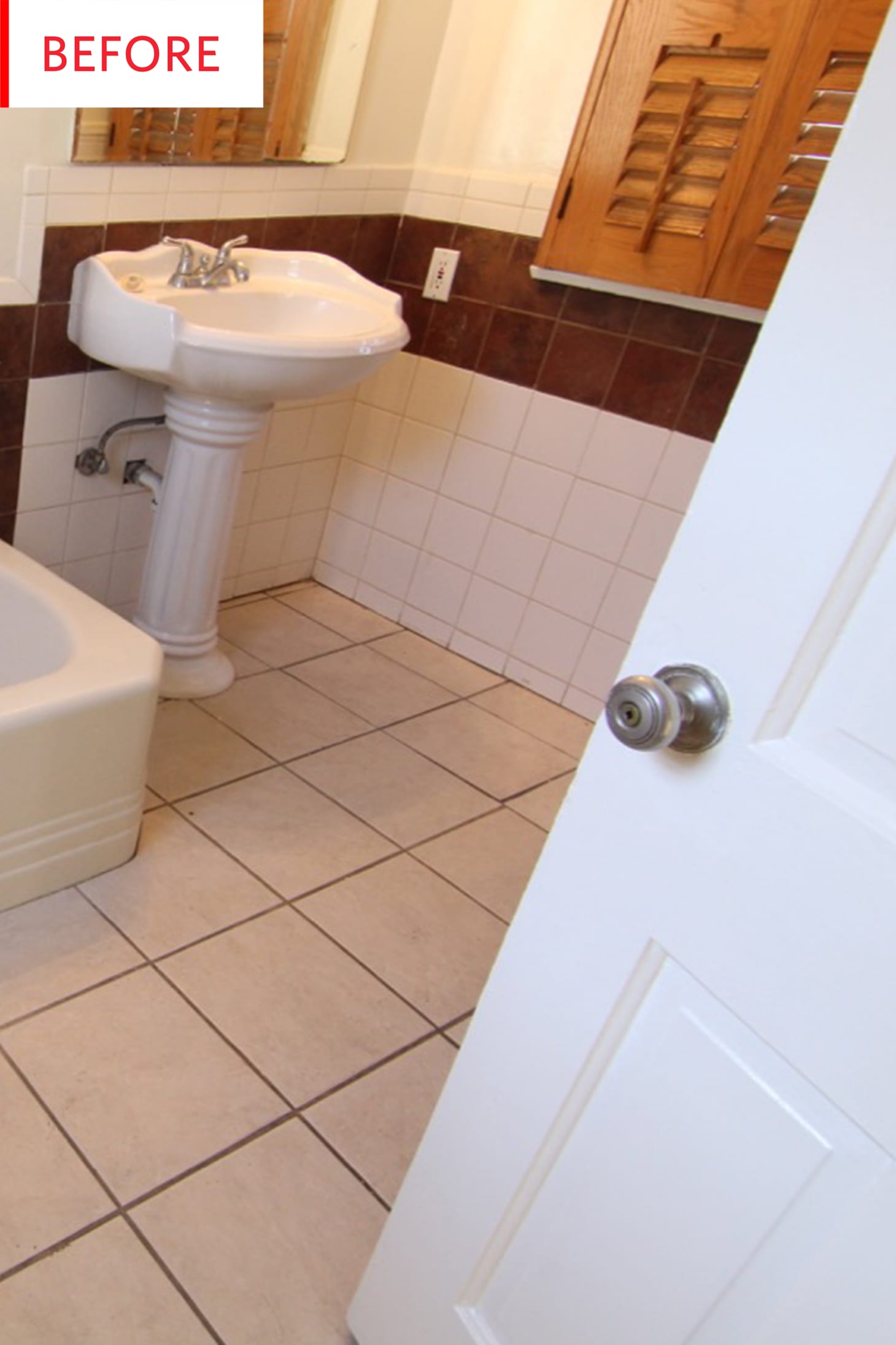 Vinyl Peel and Stick Tile Decals - Bathroom Remodel | Apartment Therapy