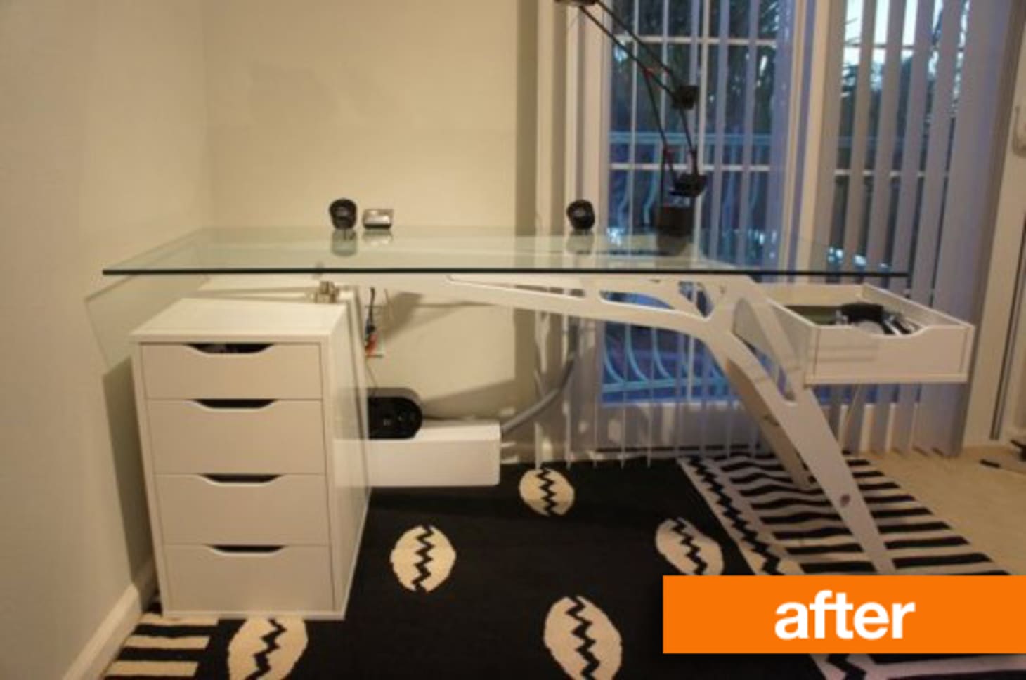 IKEA Drawer Unit to DIY Designer Desk Apartment Therapy