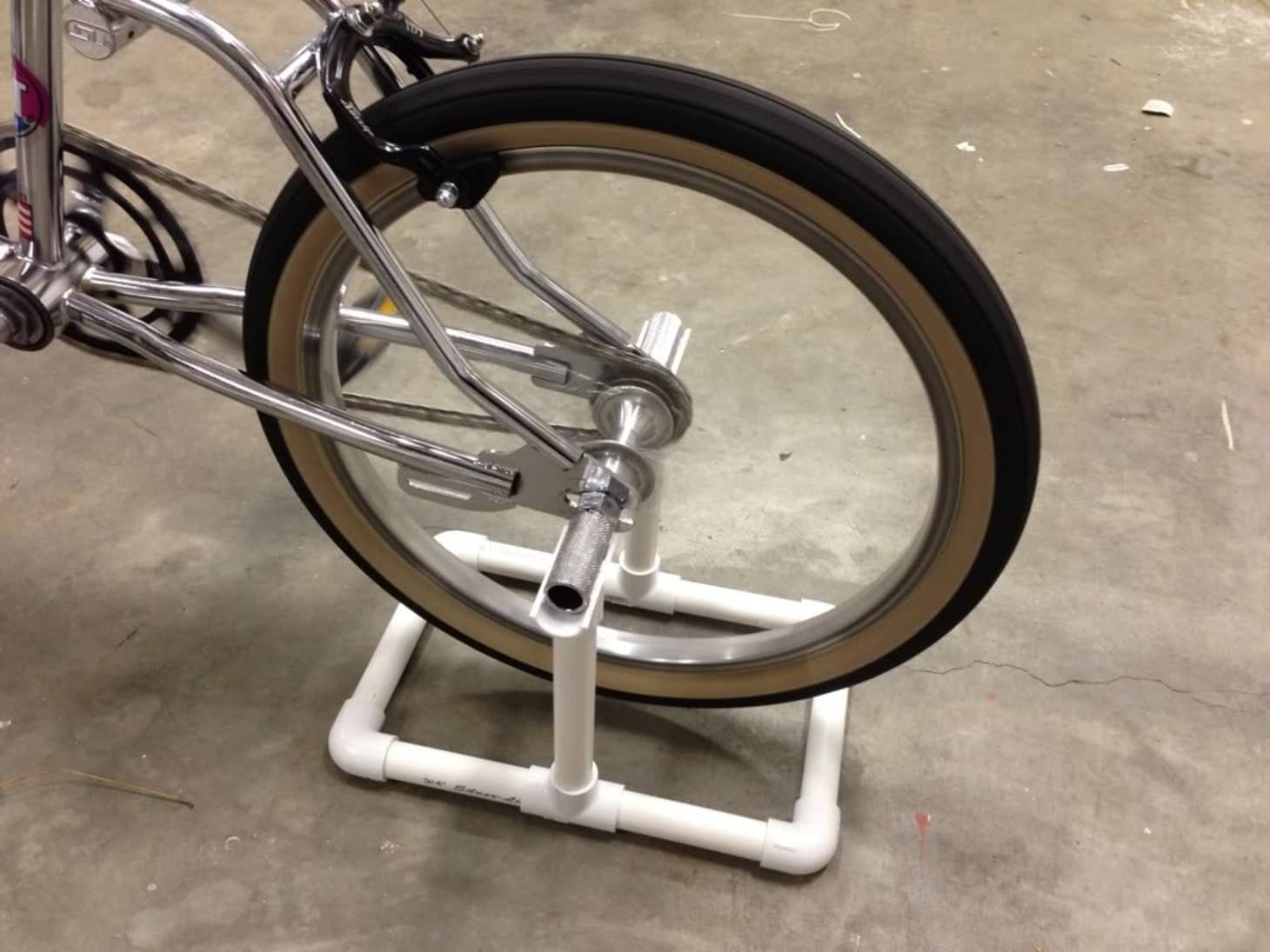 diy stationary exercise bike stand