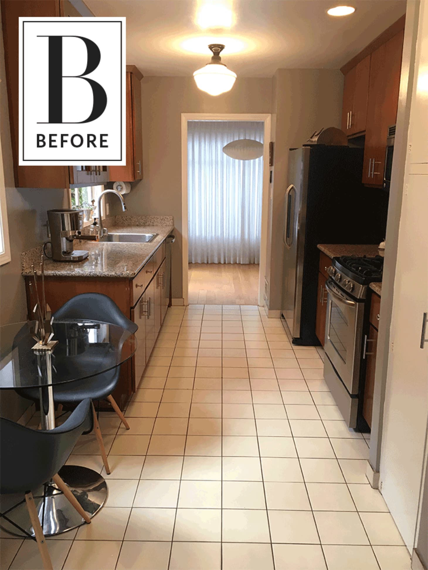 Before After A Galley Kitchen Gets A Gorgeous Modern Makeover   Fa91eac704f8923a900b05e9b2ad00beeb2ee852