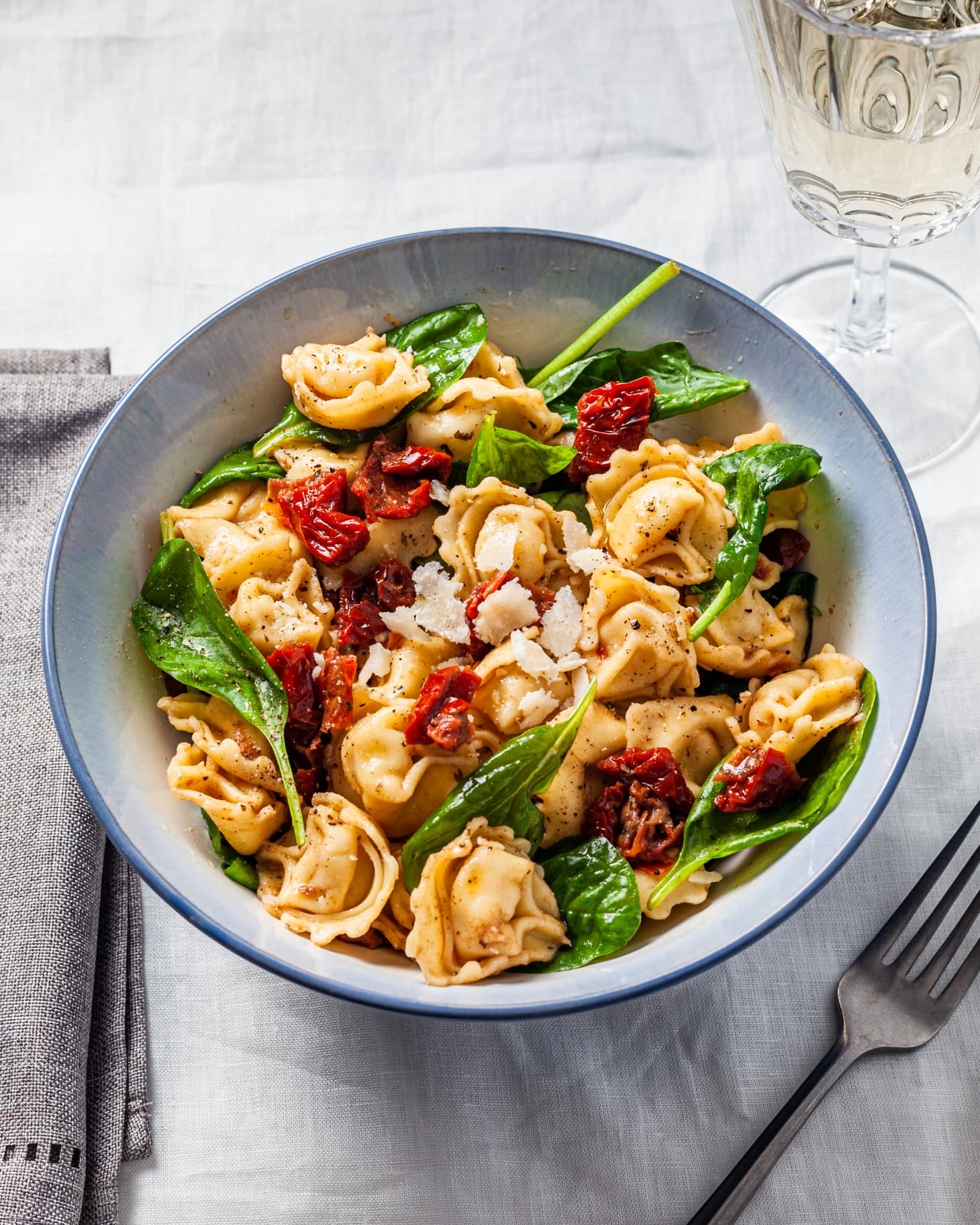 Tuscan Tortellini Salad with Spinach and SunDried Tomatoes Kitchn