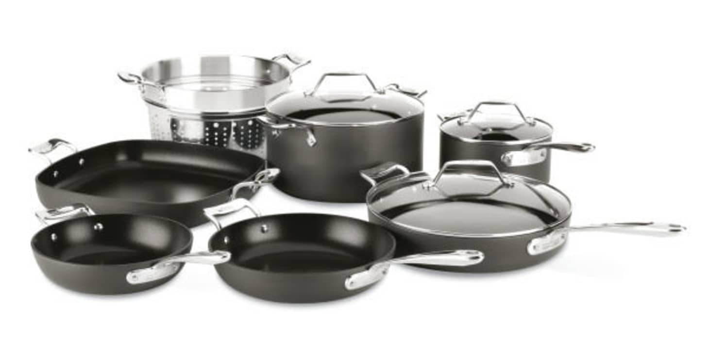 AllClad Essentials Nonstick Cookware Set Sale Kitchn