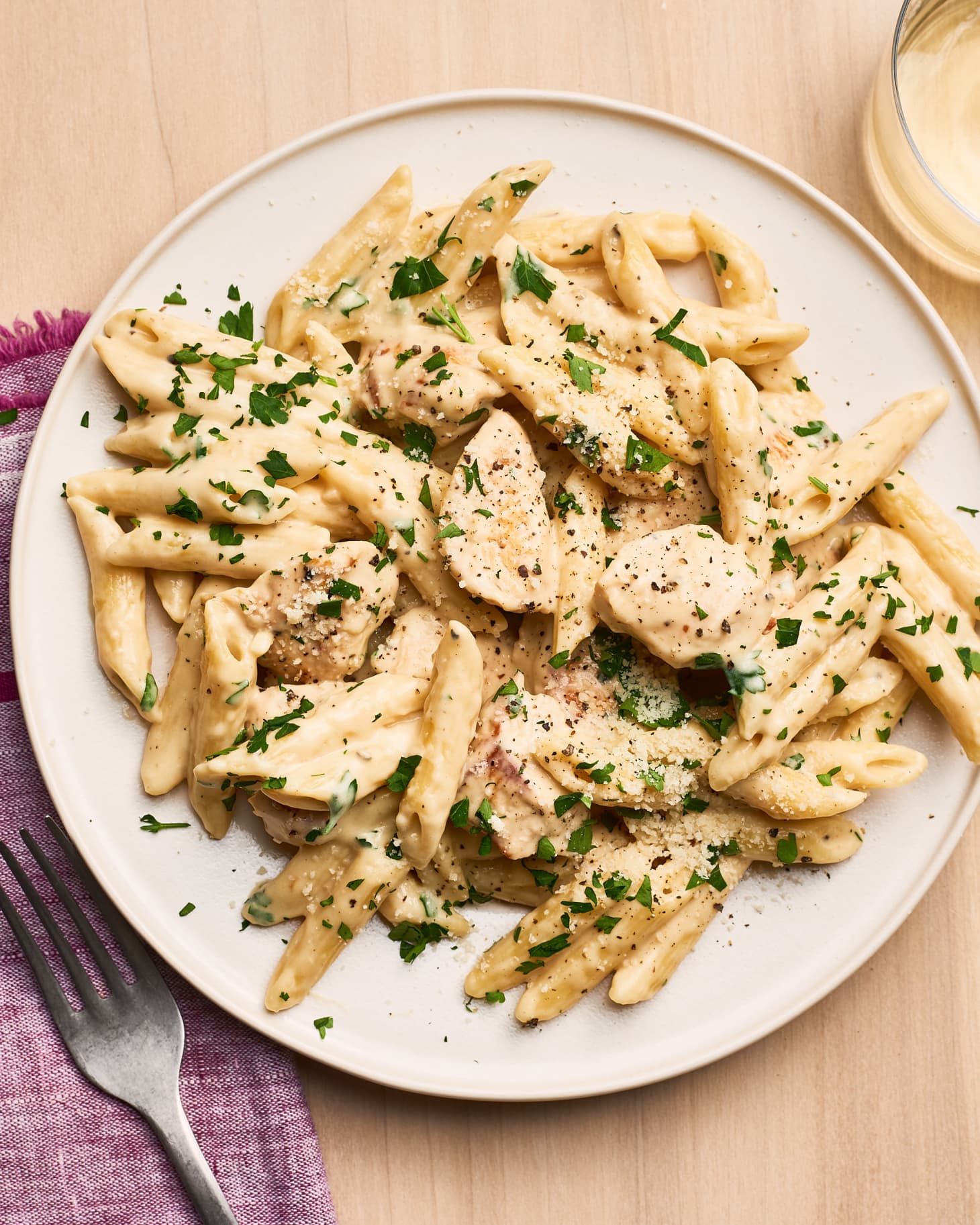 Recipe: One-Skillet Chicken Alfredo Pasta | Kitchn
