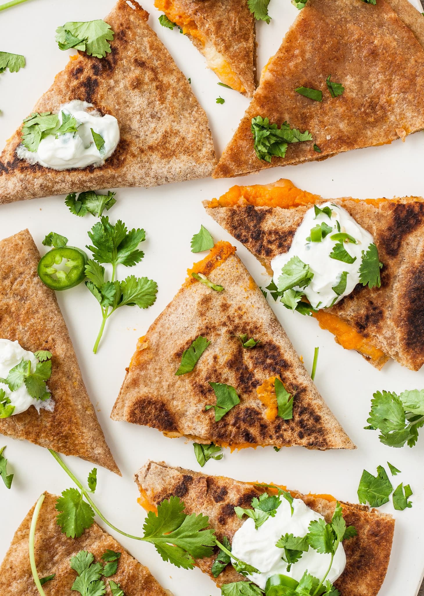 Recipe Pumpkin Quesadillas with LimeJalapeño Yogurt Kitchn