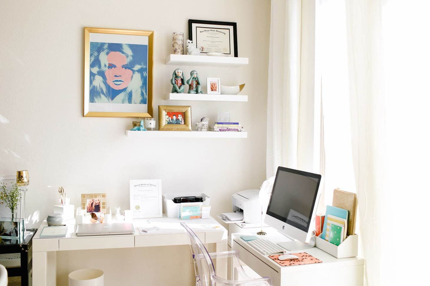 5 Ways To Organize A Desk Without Drawers Apartment Therapy