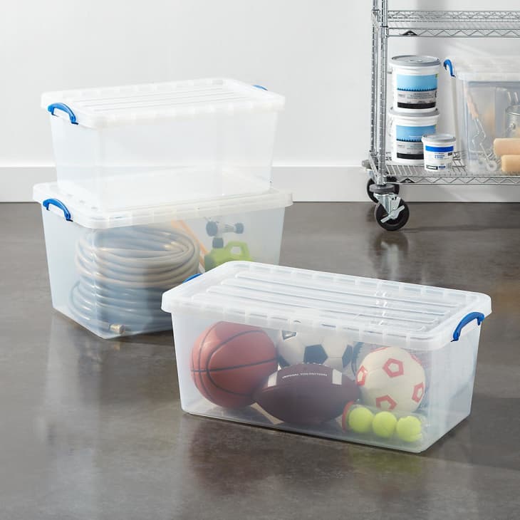 82 ltr. Premier Clear Stacking Tote at The Container Store