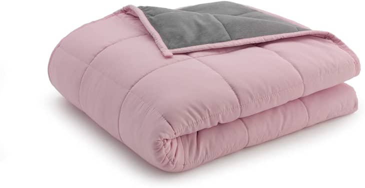 Product Image: Ella Jayne 12-Pound Reversible Weighted Anti-Anxiety Blanket, Grey/Pink