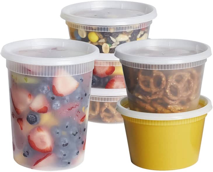 Plastic Deli Food Storage/Soup Containers With Airtight Lids at Amazon
