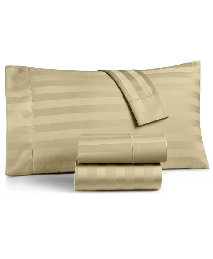 Charter Club Damask 1.5" Stripe Queen 4-Pc Sheet Set, 550 Thread Count 100% Supima Cotton at Macy’s