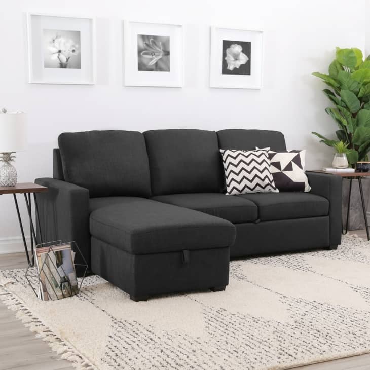 Product Image: Abbyson Newport Upholstered Sleeper Sectional with Storage Chaise