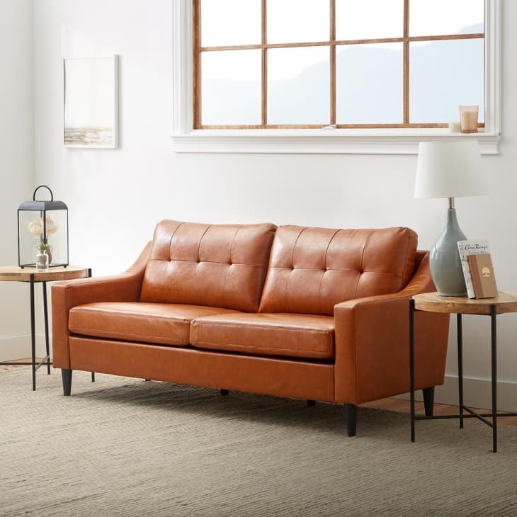 Product Image: Brookside Ellen Faux Leather Upholstered Sofa