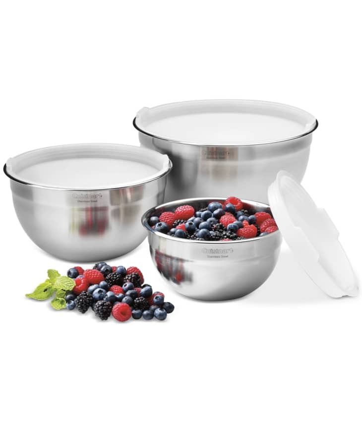 Product Image: Cuisinart Stainless Steel Mixing Bowls with Lids, Set of 3