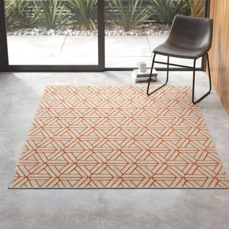 产品图片:Adelia焦橙色/深棕色地毯，5 ' 2 