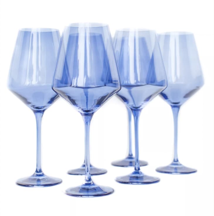 Estelle Colored Glass Wine Glass Set at Anthropologie
