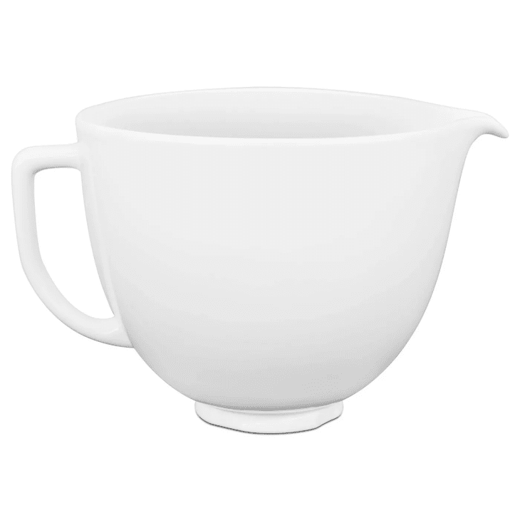 KitchenAid 5 Quart White Gardenia Ceramic Bowl