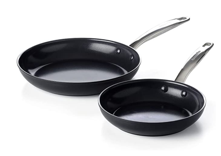 Product Image: GreenPan Hard Anodized Ceramic Nonstick Black Frying Pan Set, 8 and 10 Inch