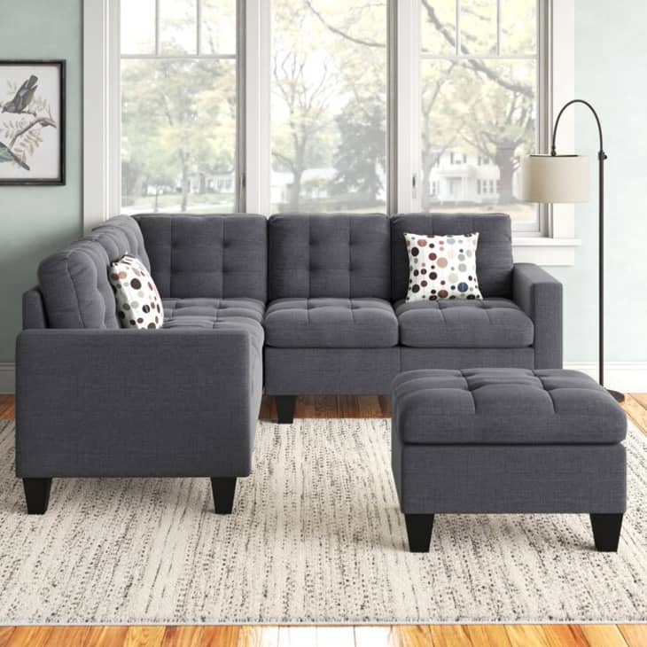 Pawnee 84" Left Hand Facing Corner Sectional with Ottoman at Wayfair