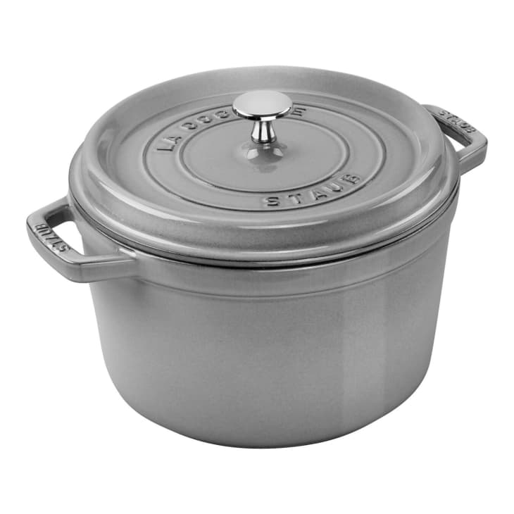 Staub Cast Iron 5-Qt. Deep Round Cocotte, Graphite (Visual Imperfections) at Zwilling