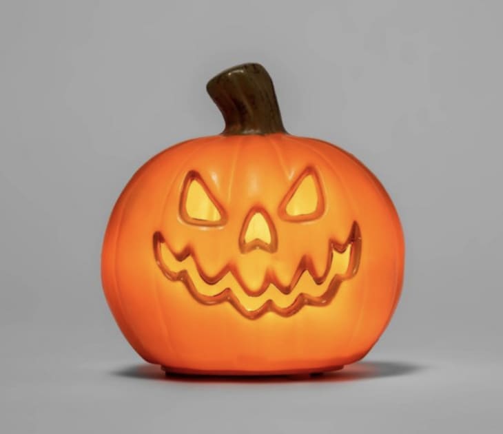 Product Image: 5" Light Up Pumpkin with Scary Happy Face
