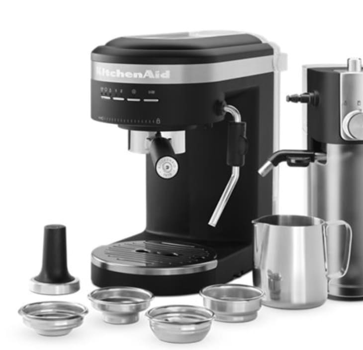 Semi-Automatic Espresso Machine and Automatic Milk Frother Attachment at KitchenAid
