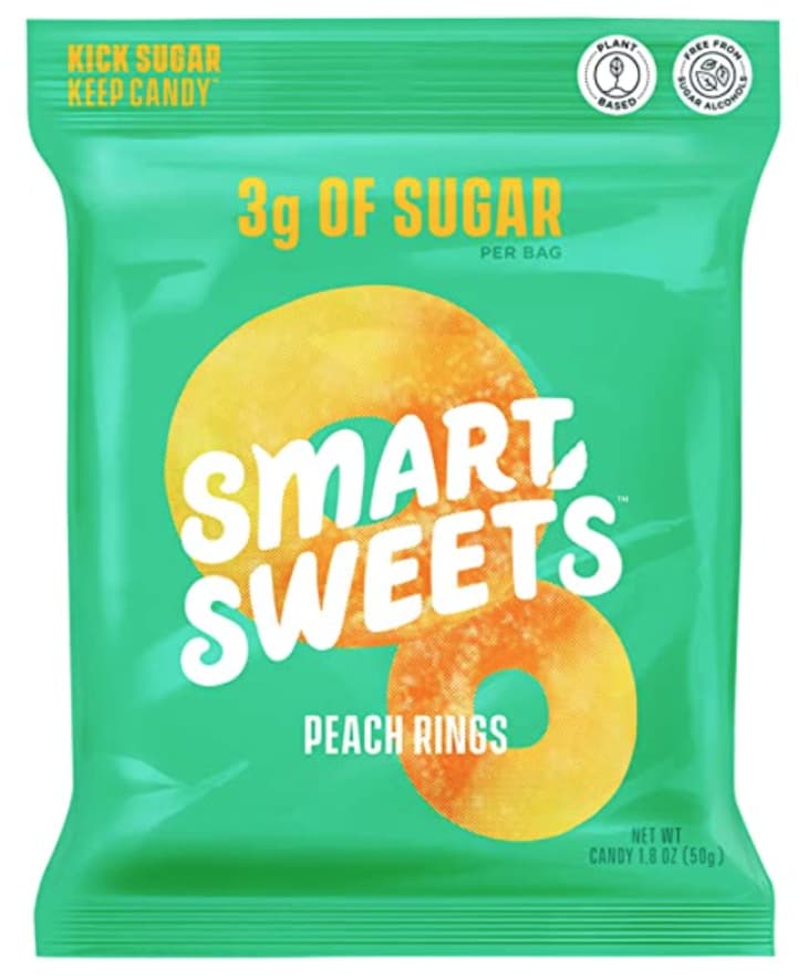 Smart Sweets Sour Peach Rings, 6-pack at Amazon