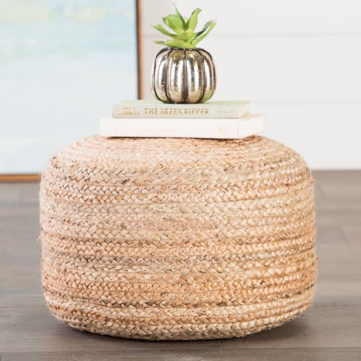 Product Image: The Curated Nomad Camarillo Modern Tan Cylindrical Shape Jute Pouf