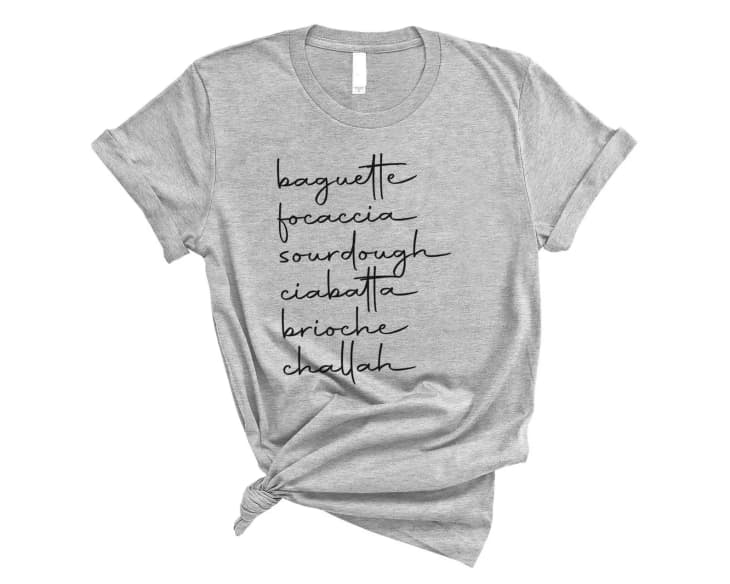 List of Breads Shirt at Etsy