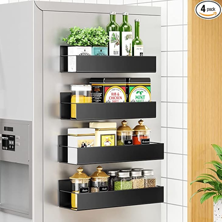 Product Image: Vetacsion 4 Pack Moveable Fridge Magnetic Spice Racks